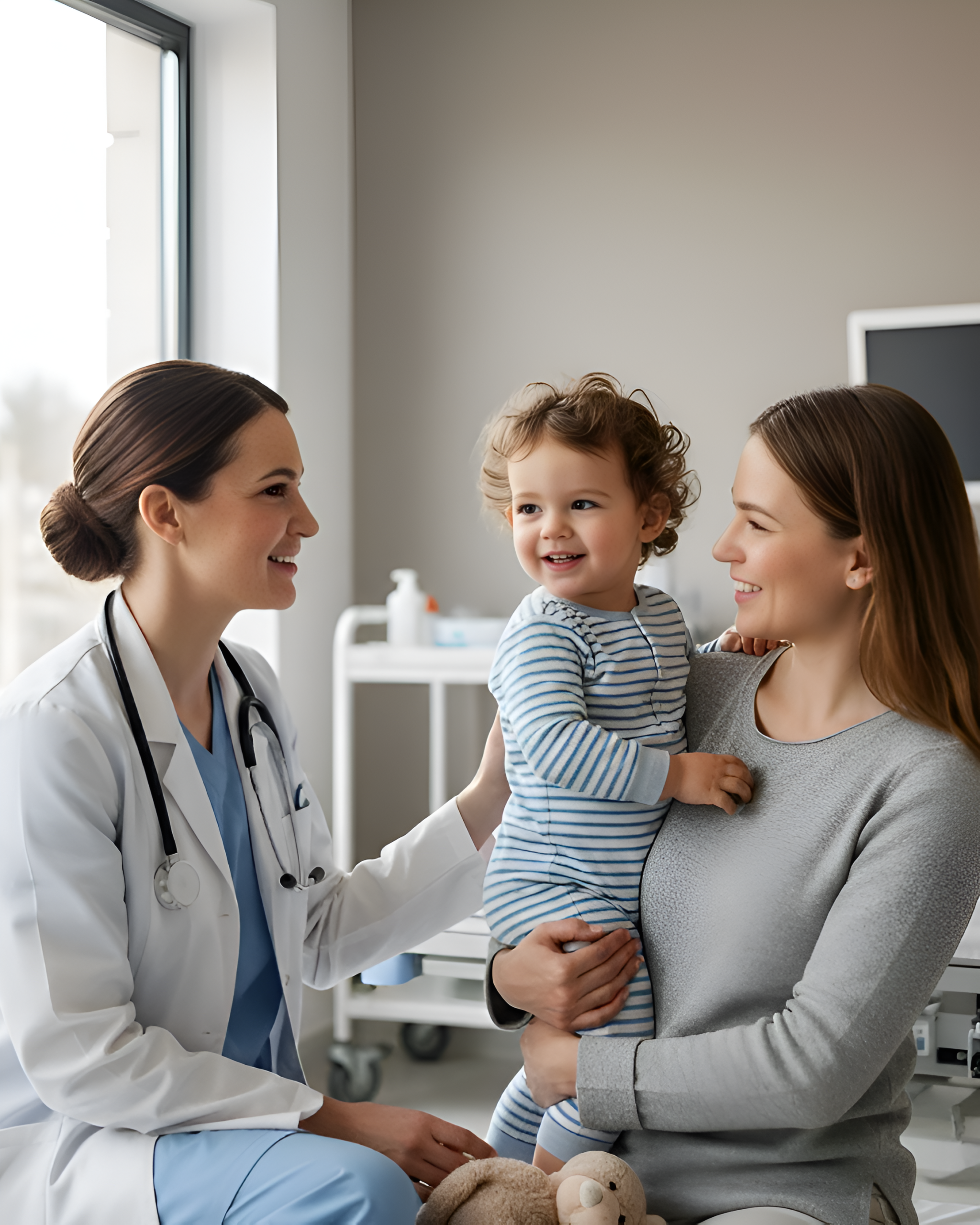 Doctor with Baby and Mother